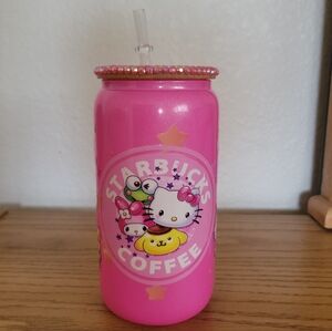 Sanrio Characters plus Starbucks Pink Tumblr